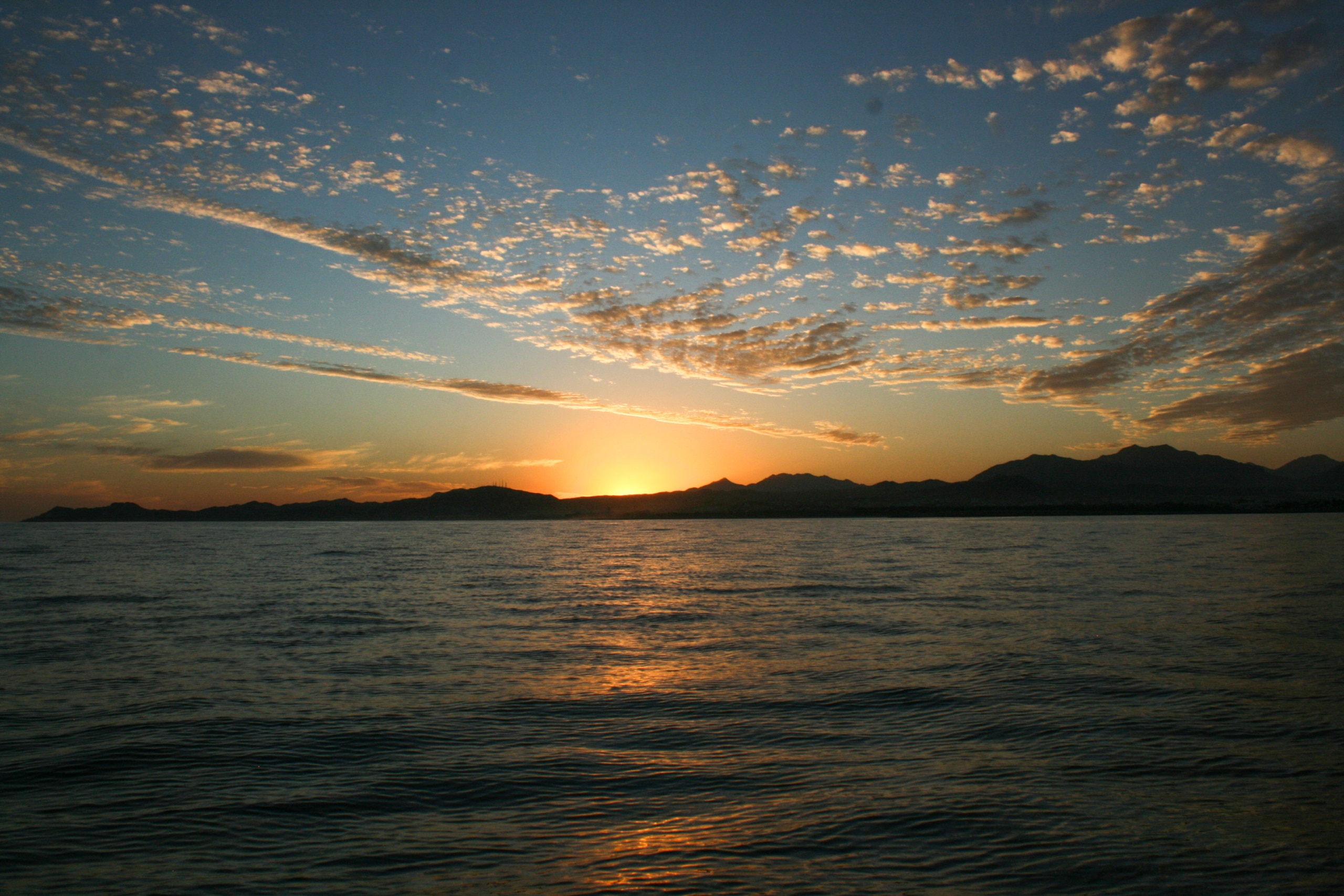 Calm Sea of Cortez sunset near Hotel El Ganzo