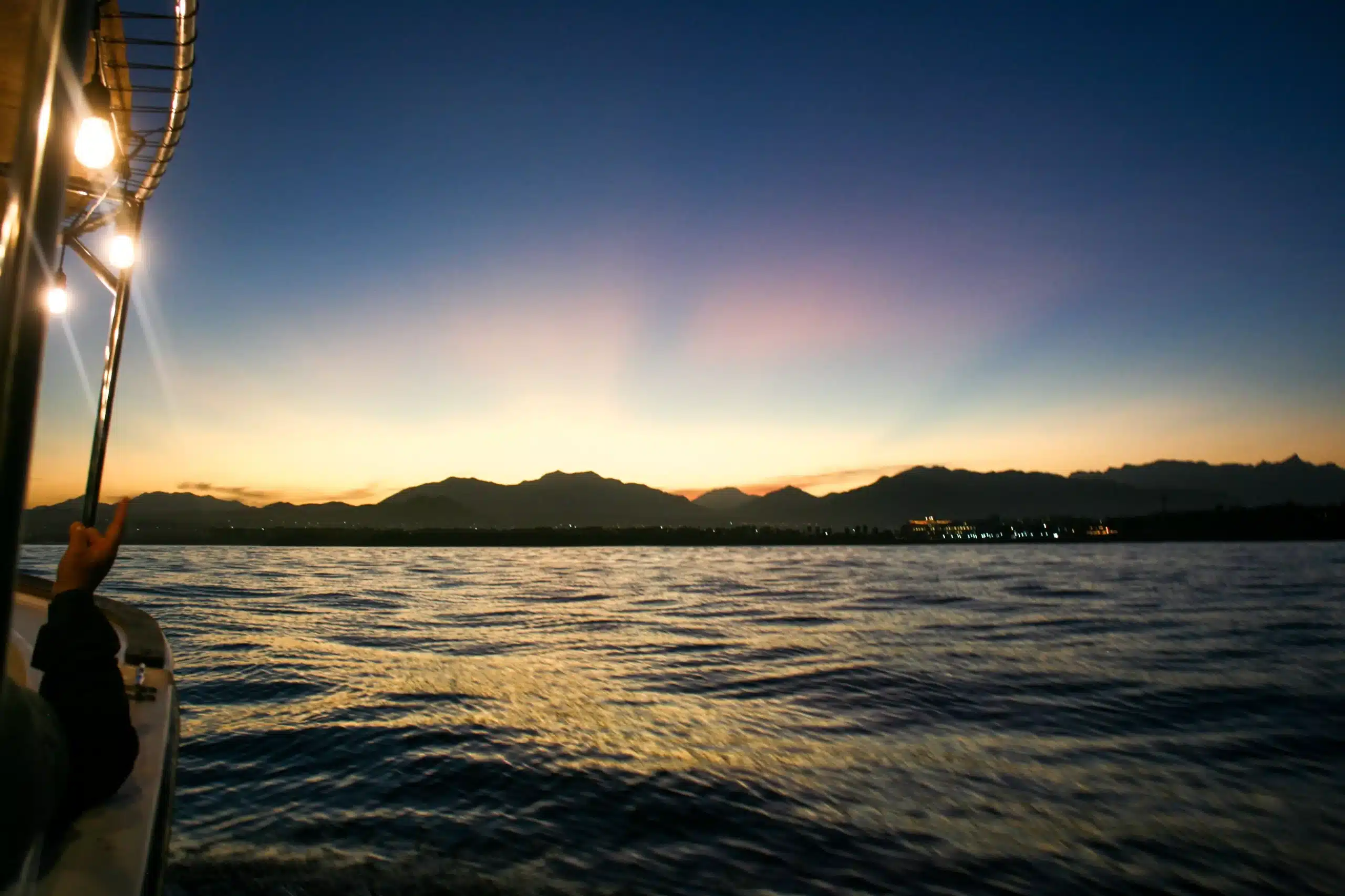 Twilight over the Sea of Cortez on Cabo Sunset Cruises for Families