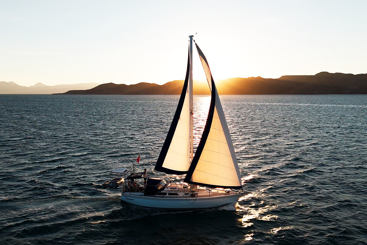 Sailing near La Paz